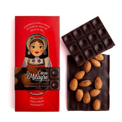Mamuschka Cacao de Milagro 70% Cacao con Almendras Activadas - 75gr